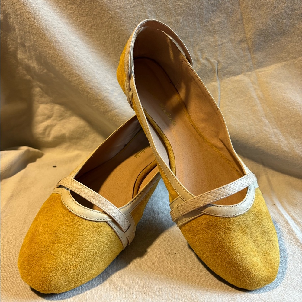 Yellow Suede Women's Flats